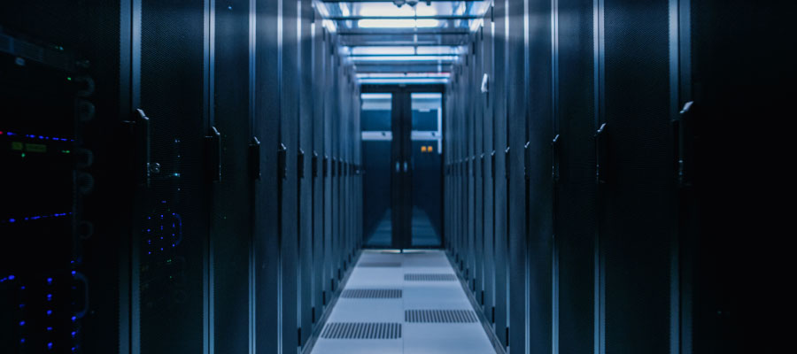 hypercoverged infrastructure data center hallway
