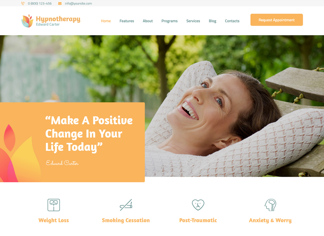 Edward Carter | Hypnotherapy and Psychologist WordPress Theme