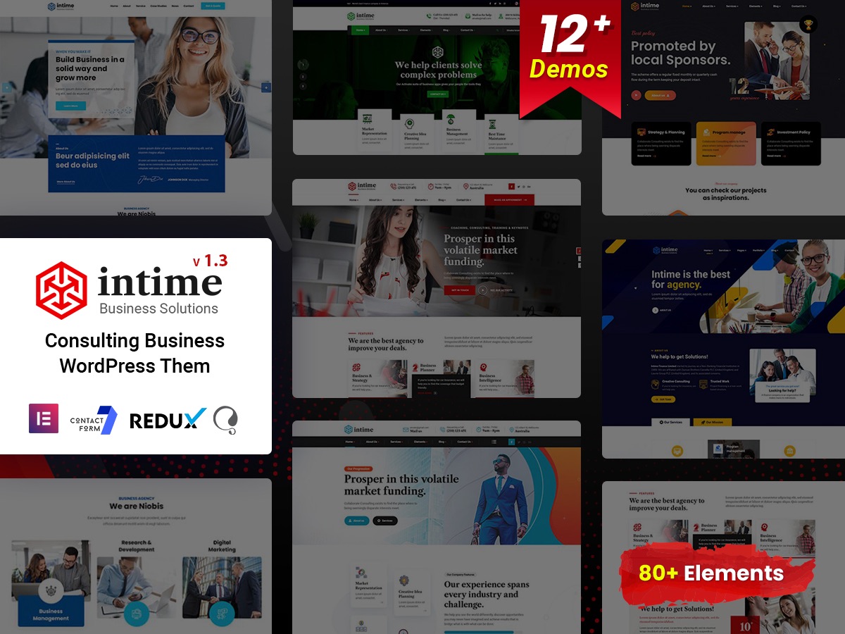 intime wordpress business theme