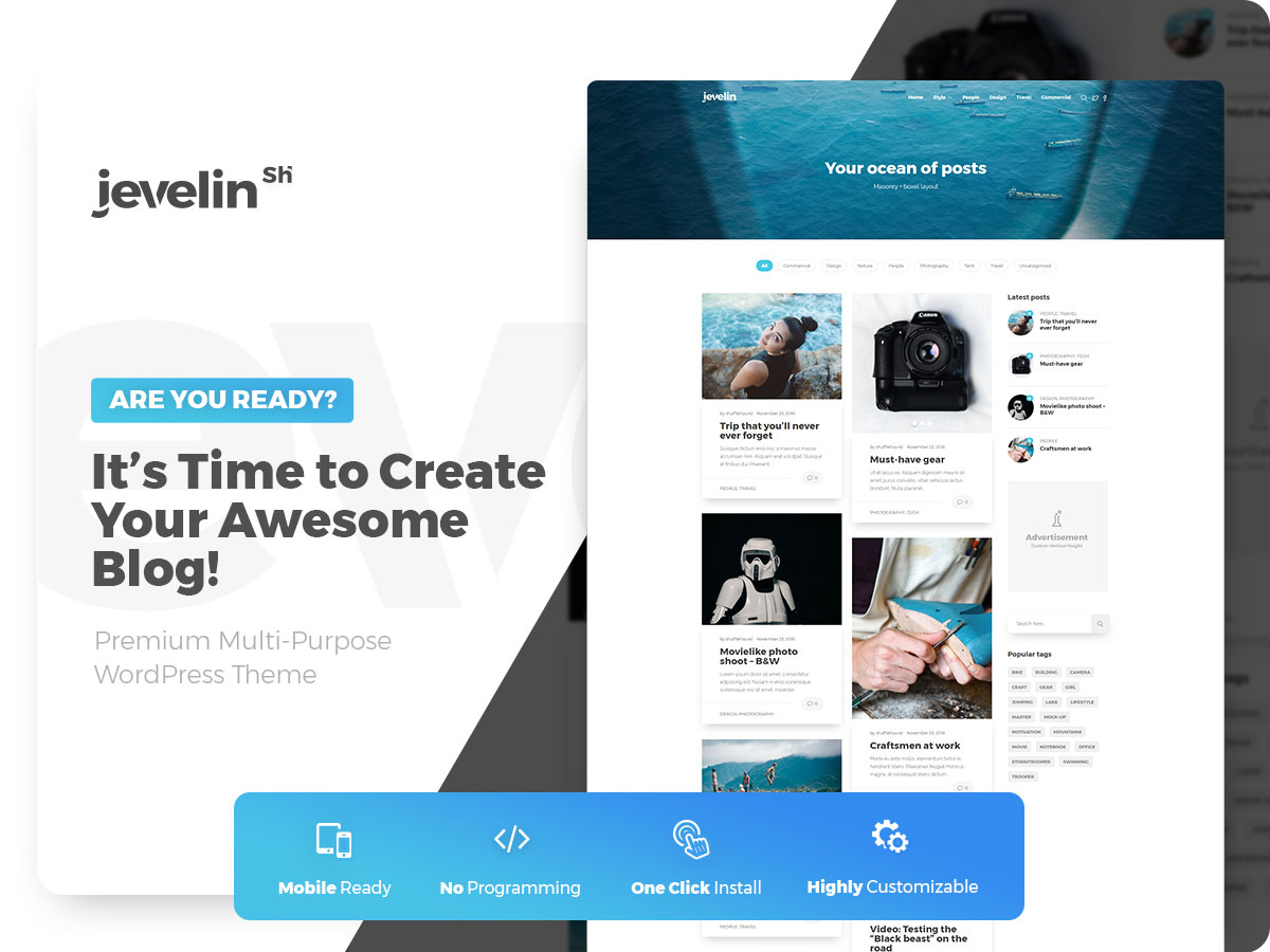 Jevelin - WordPress blog theme