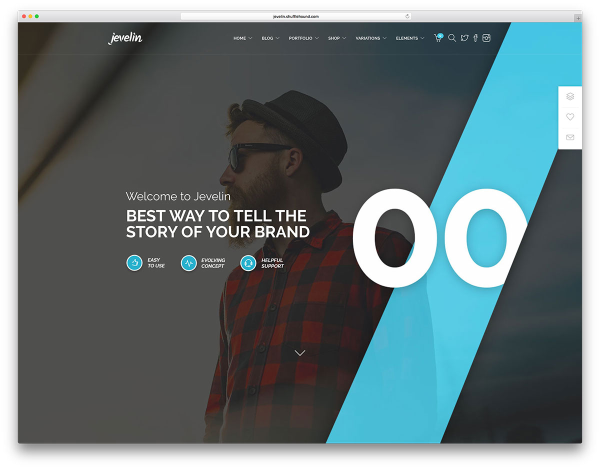 jevelin - clean creative agency WordPress theme