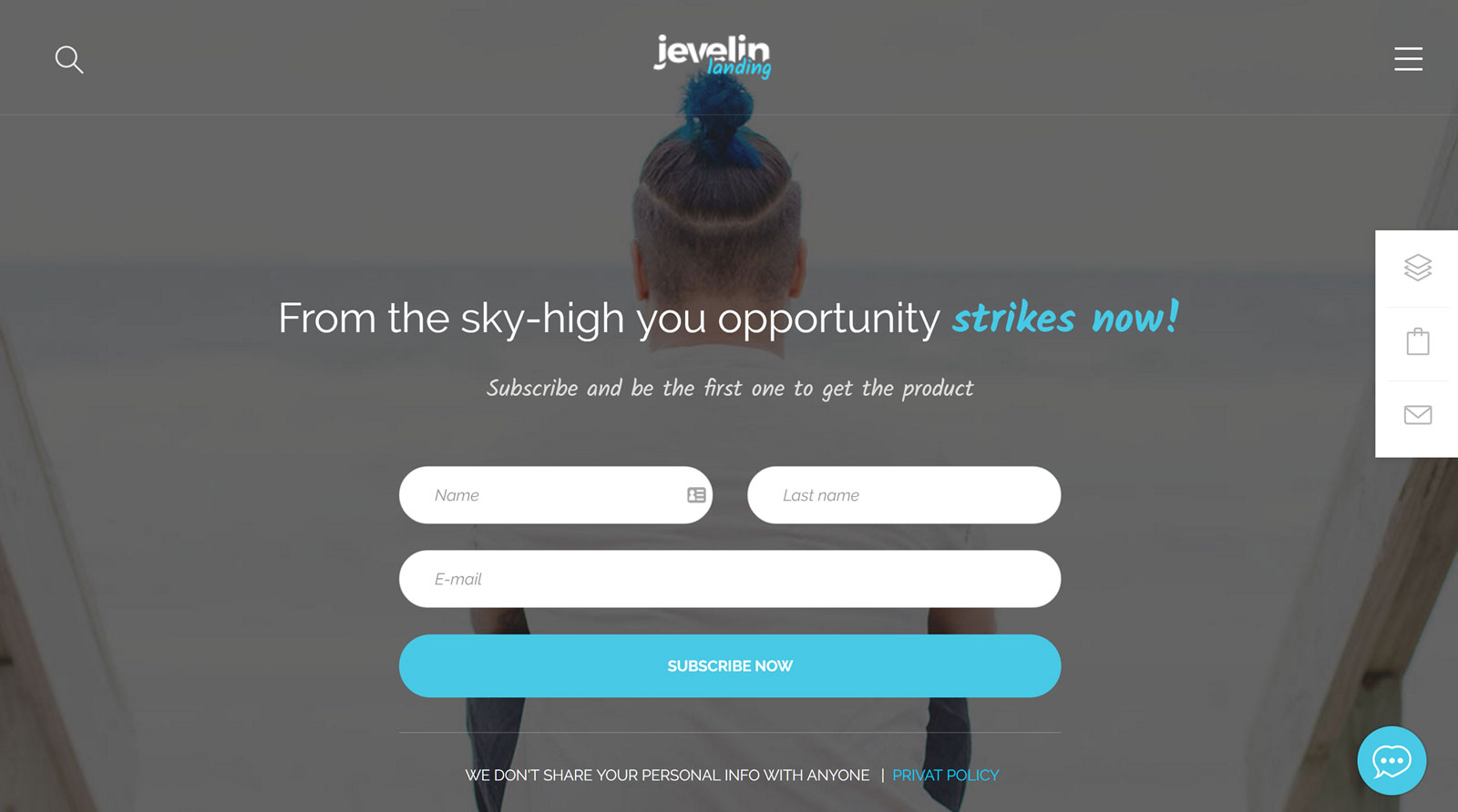 Jevelin Landing Page Demo