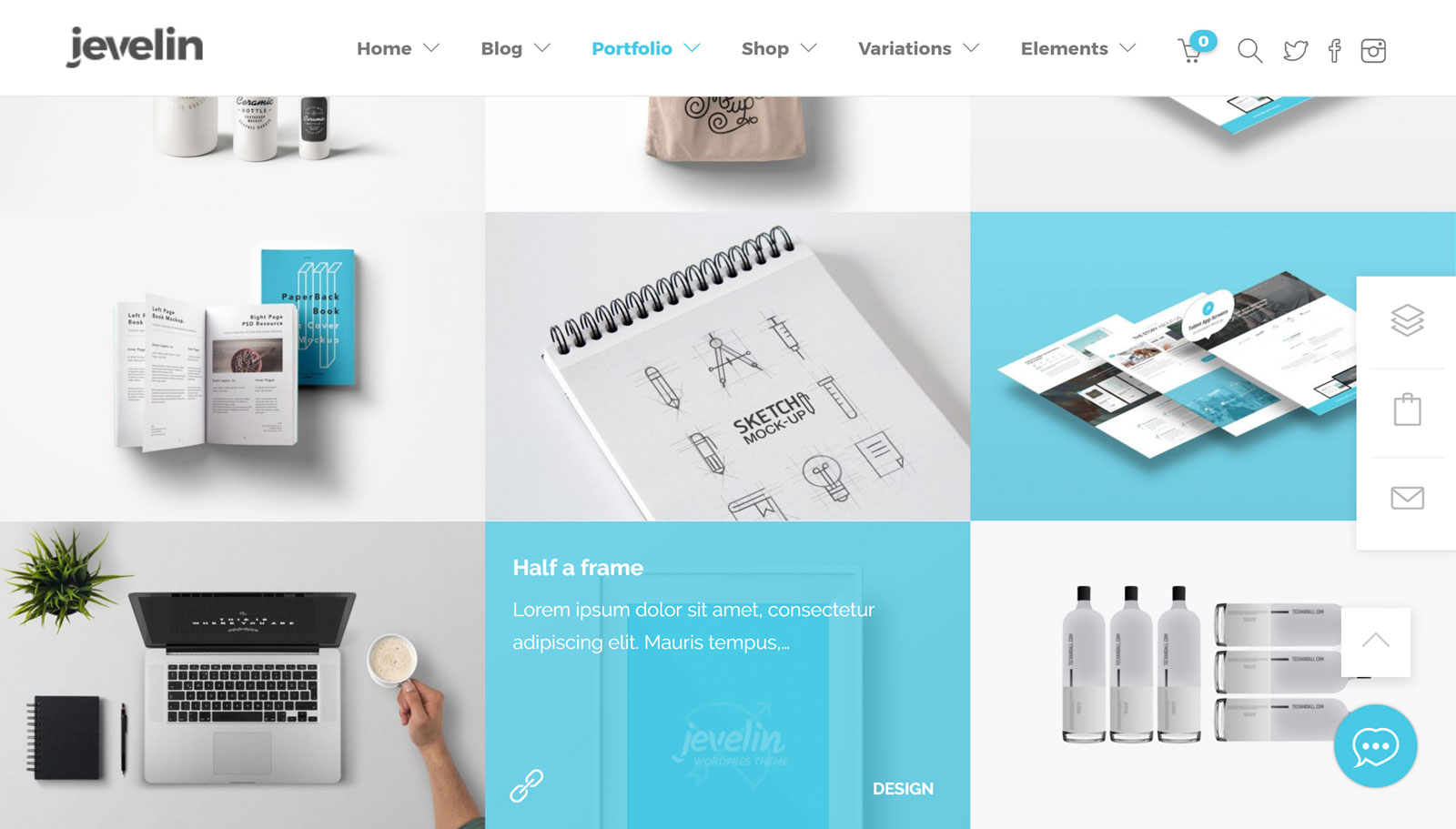 Jevelin Portfolio grid