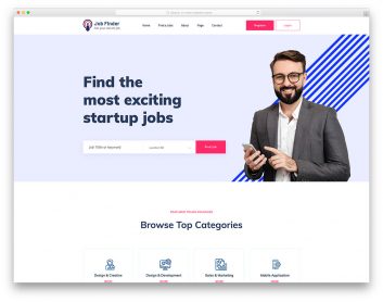 JobFinderPortal Free Template