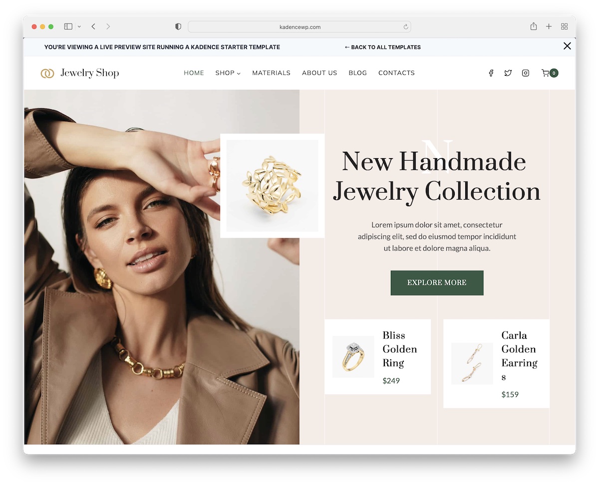 kadence ecommerce wordpress theme