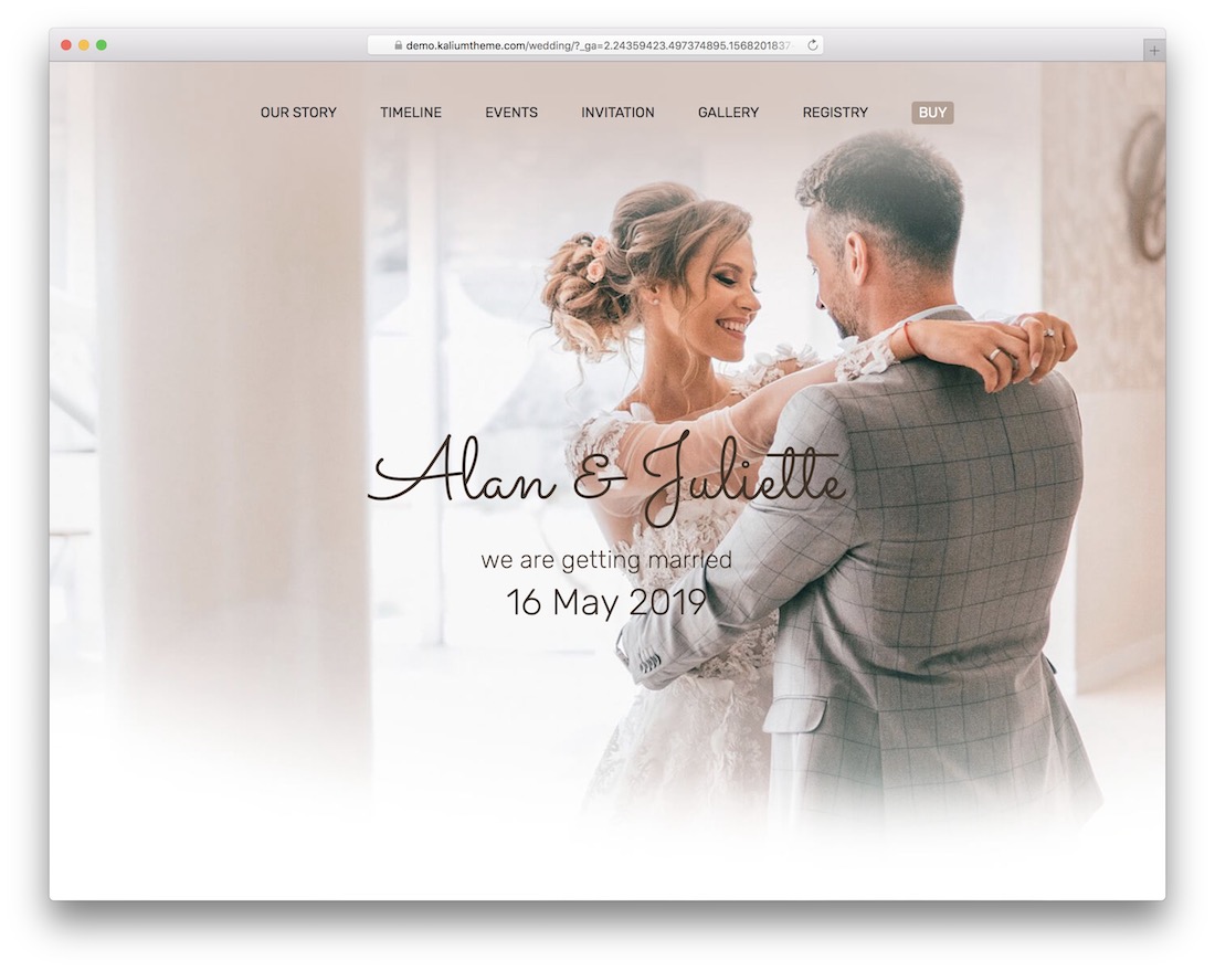 kalium wordpress wedding theme