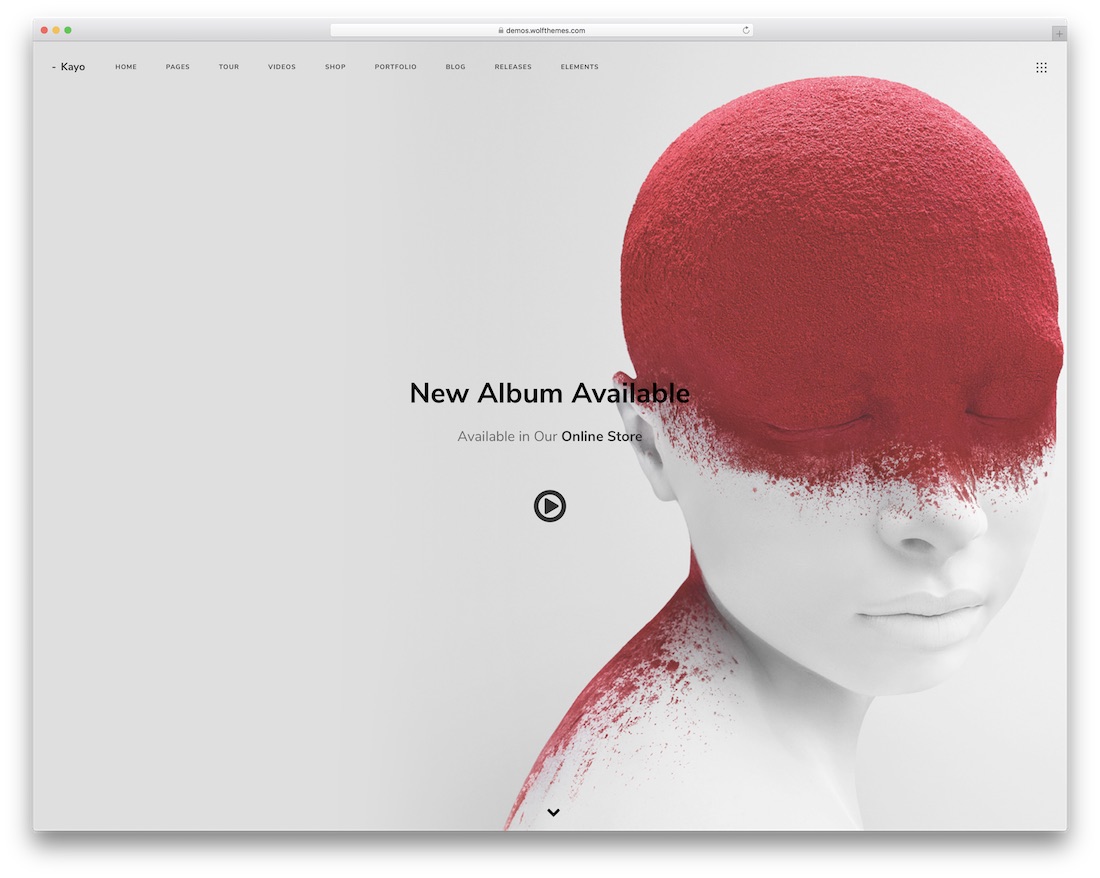 kayo music wordpress theme