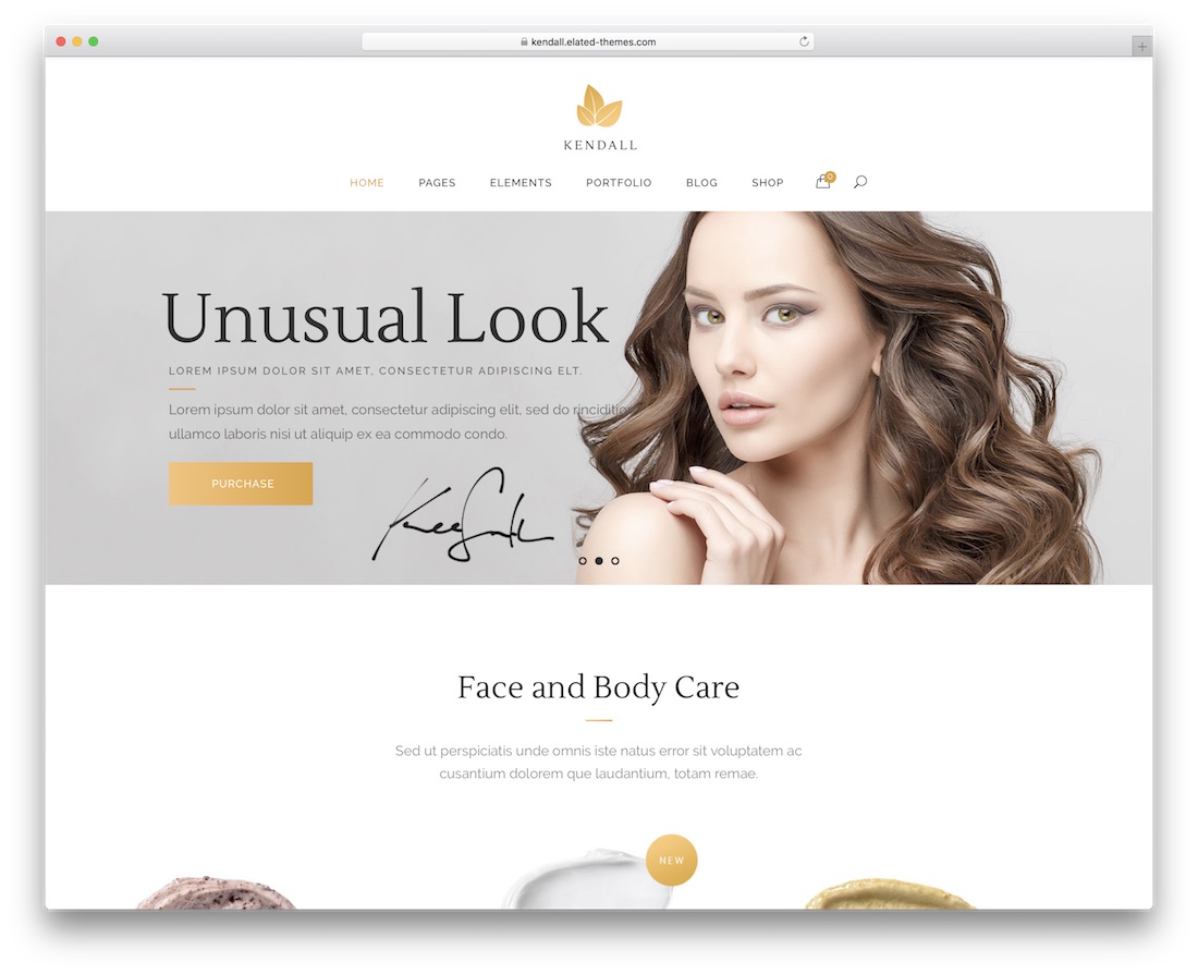 kendall spa salon wordpress theme