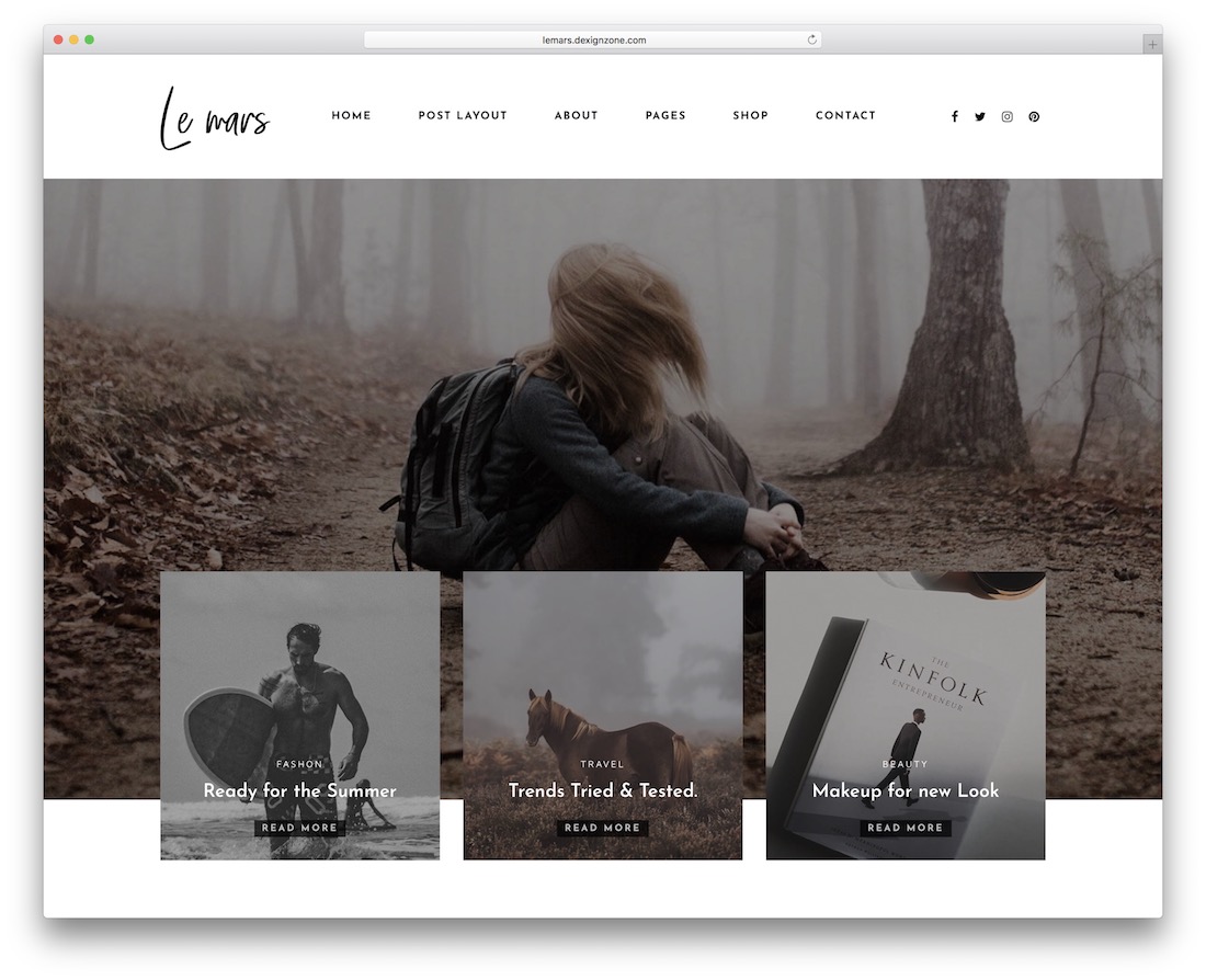 lemars wordpress theme for writers