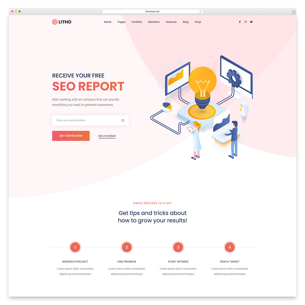 litho seo optimized wordpress theme