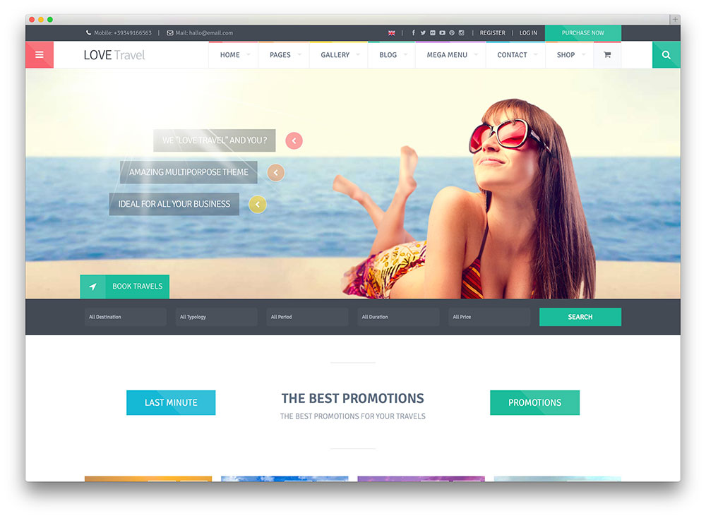 love travel - flat design theme