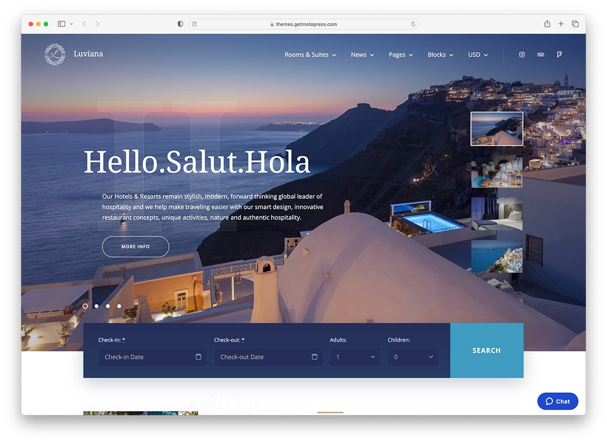 luviana - wordpress theme for hotels