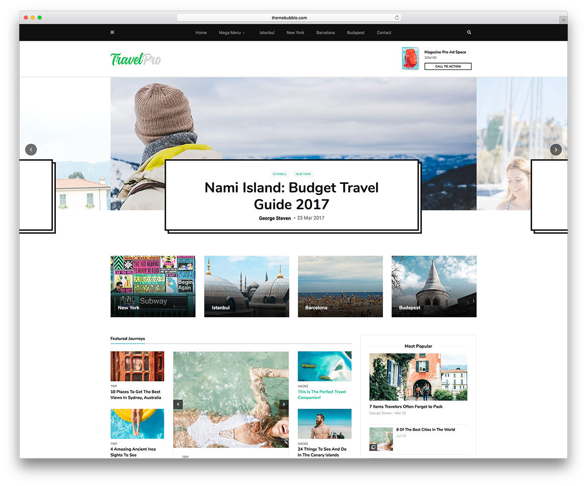 MagPlus - travel news WordPress theme