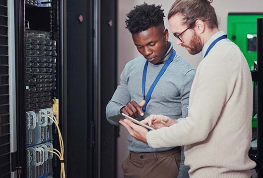 Two Engineers Collaborating