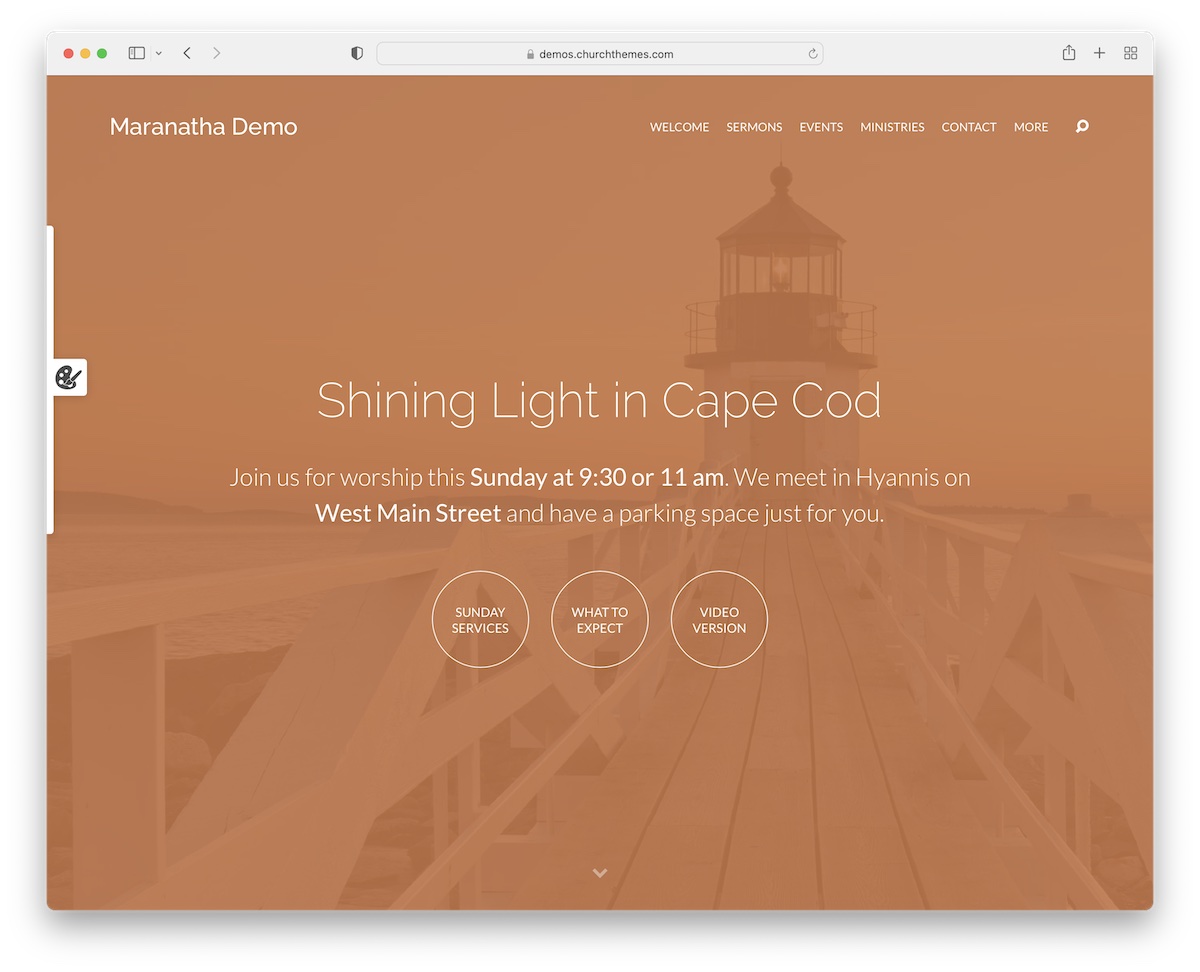 maranatha church wordpress theme