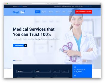 Medilife Free Template