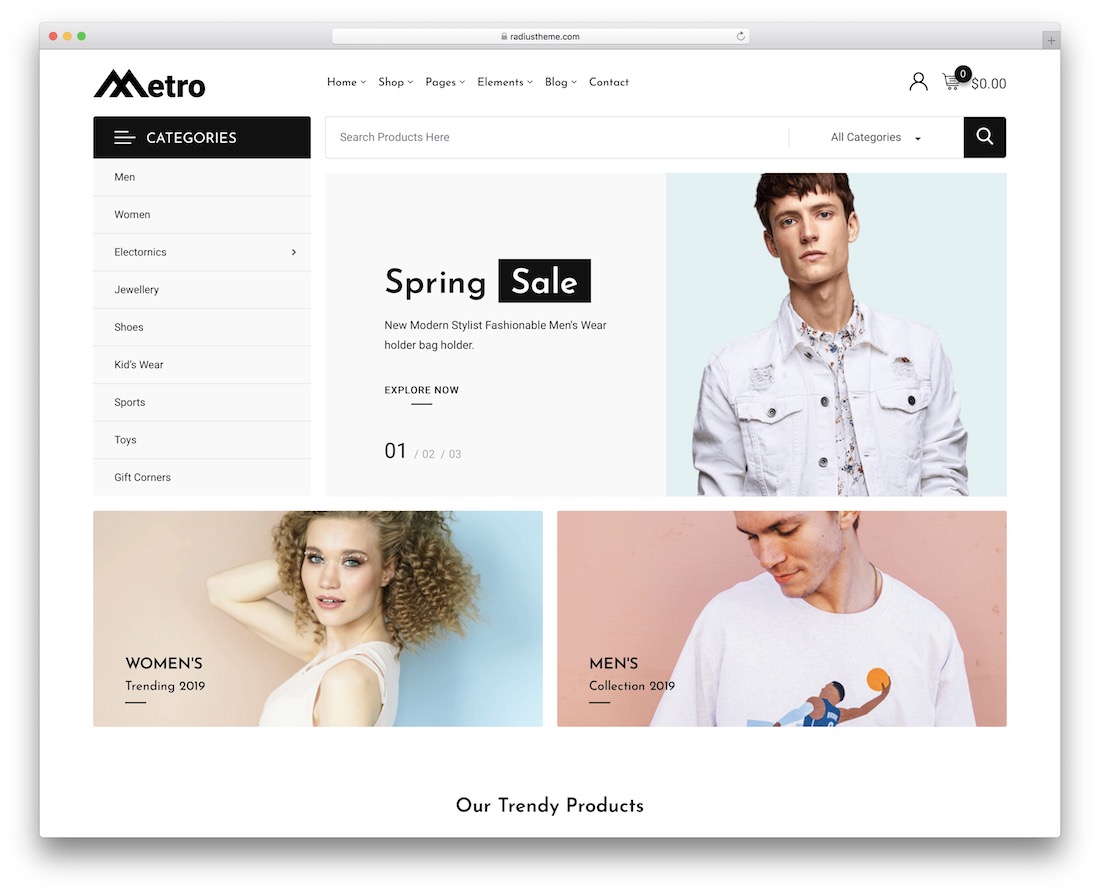 metro ecommerce wordpress theme