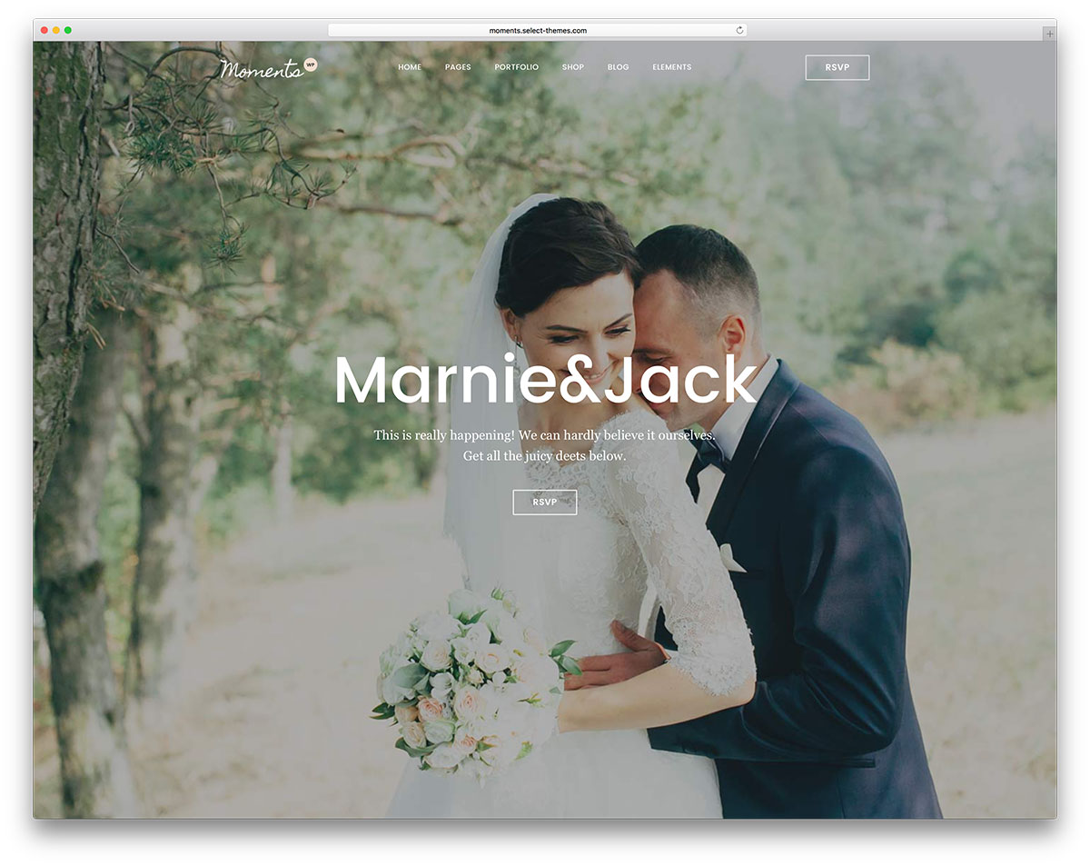 modern wedding wordpress theme