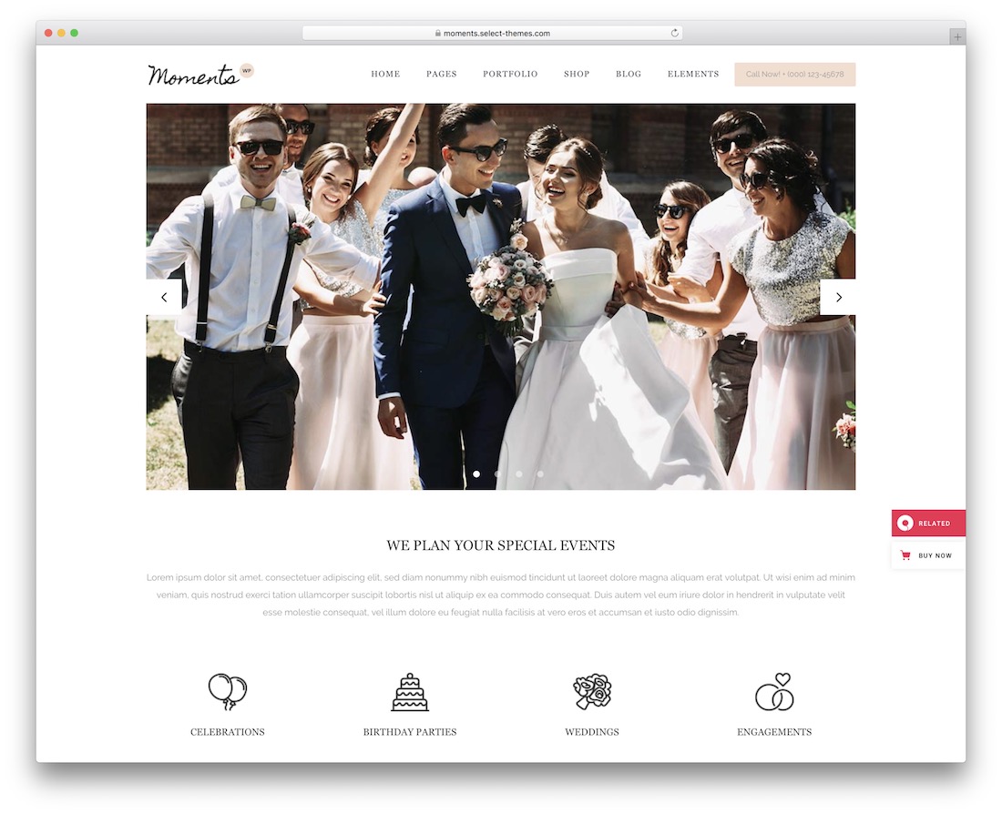 moments event planner wordpress theme