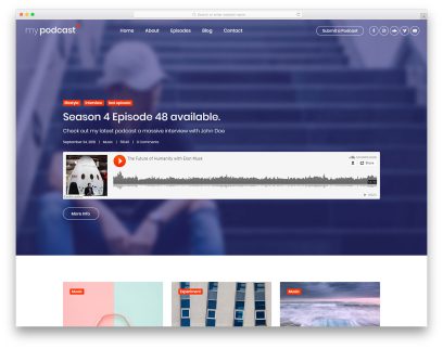 Mypodcast Free Template