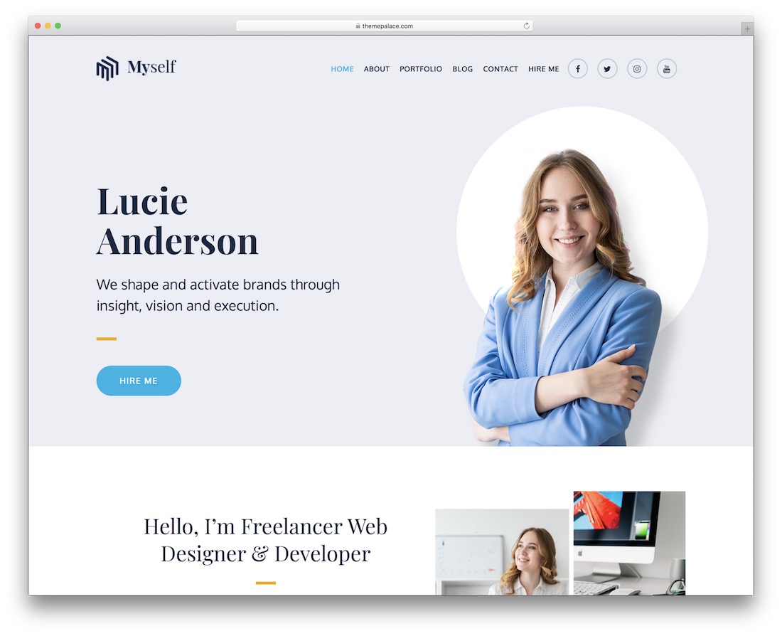 myself free wordpress theme