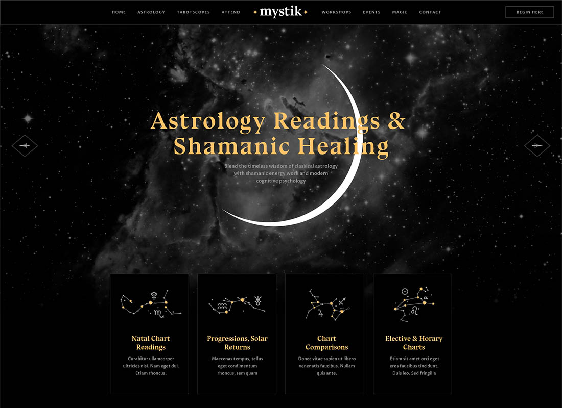 Mystik | Astrology & Esoteric Horoscope WordPress Theme