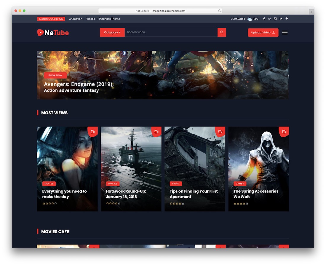 netube wordpress theme