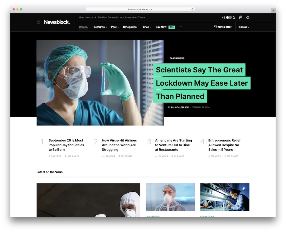 newsblock news wordpress theme