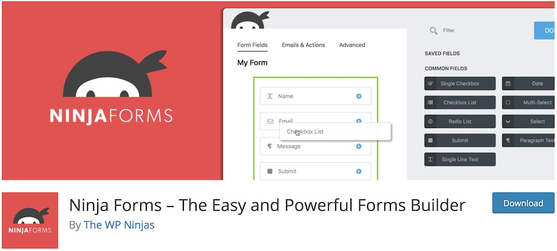 ninja forms wordpress plugin