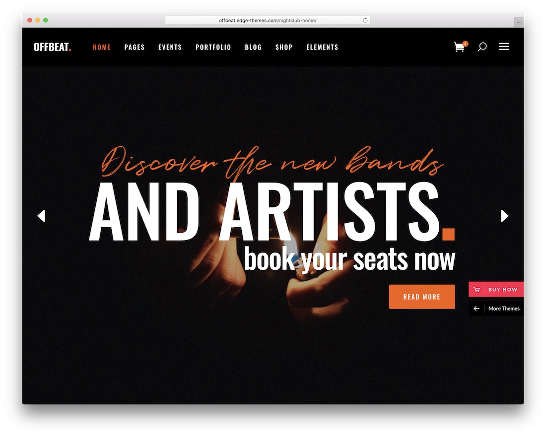 offbeat wordpress nightclub theme