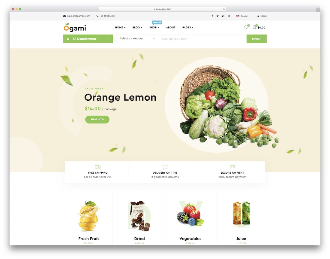 ogami farming wordpress theme