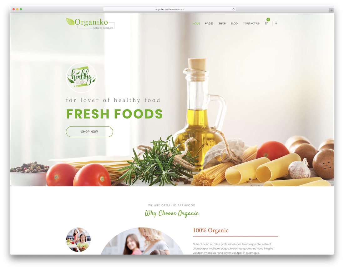 organiko farming wordpress theme