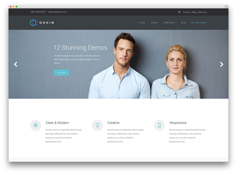 oshine - clean corporate theme