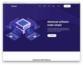 Parason - Software Landing Page