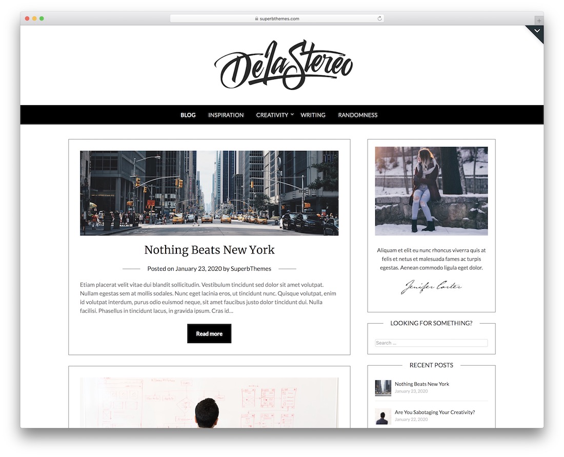 personalblogily free wordpress theme