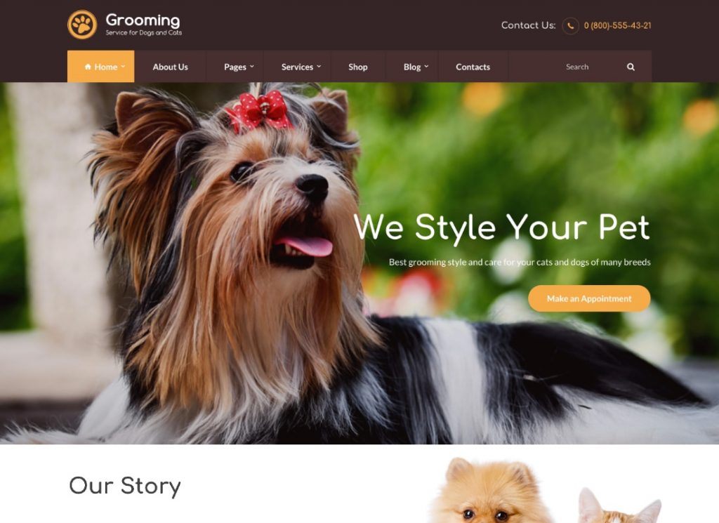 Grooming | Pet Grooming / Pet Shop / Veterinary WordPress Theme