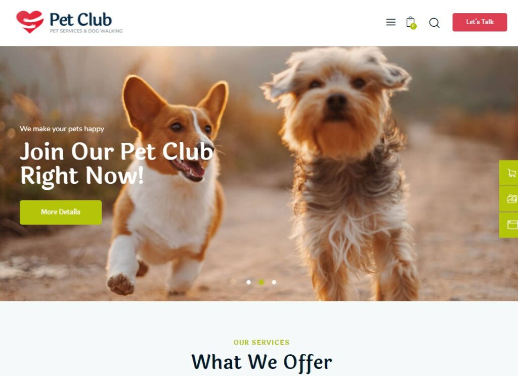 Pets Club - Pet Shop & Breeding Veterinary WordPress Theme