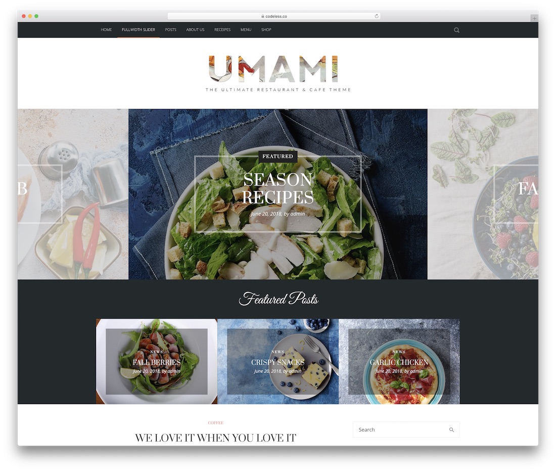 picante wordpress food blog theme