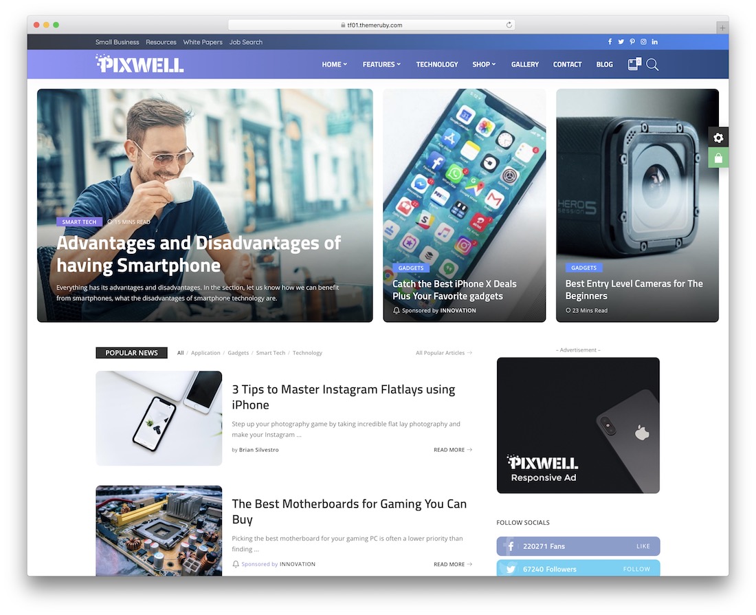 pixwell news wordpress theme