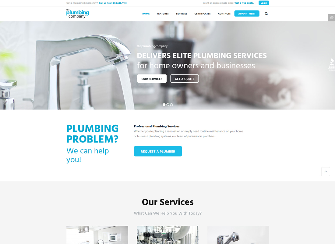 Plumbing - Repair, Building & Construction WordPress Theme