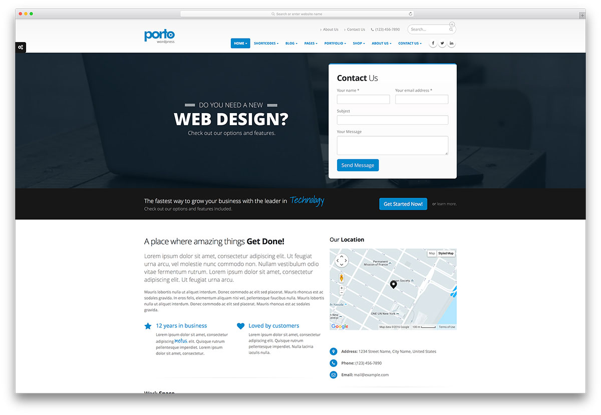 porto-multipurpose-landing-page-template