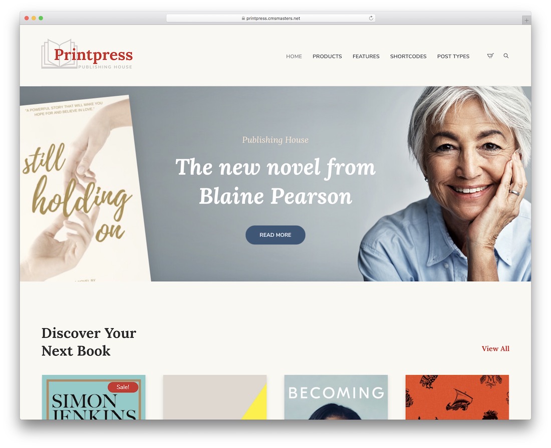 printpress wordpress bookstore theme