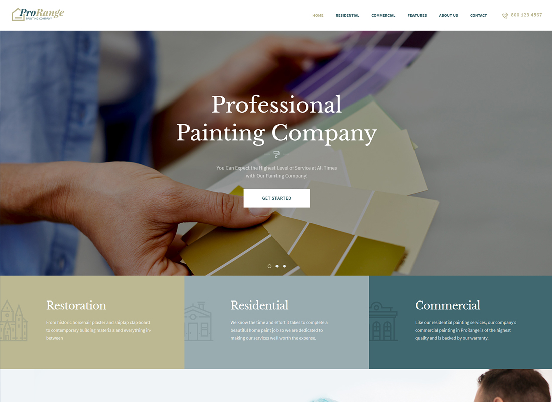 ProRange - Painting Company WordPress Theme