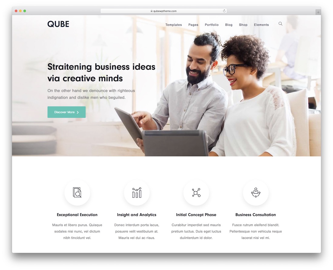 qube multipurpose wordpress theme