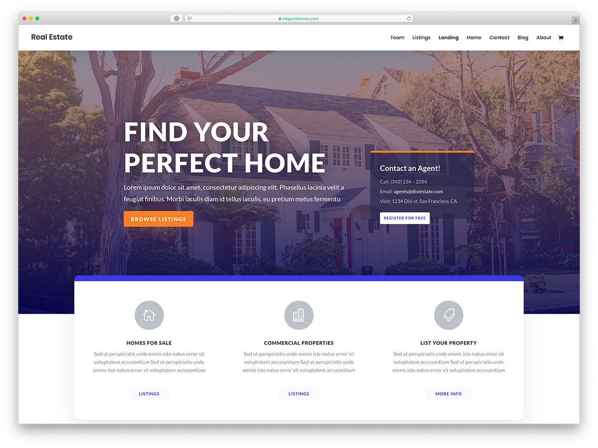 real estate WordPress theme