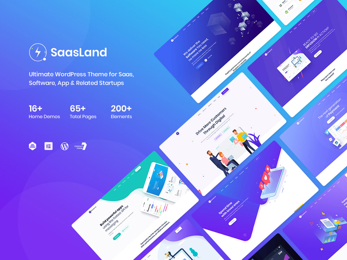 SaaS Landing page WordPress theme