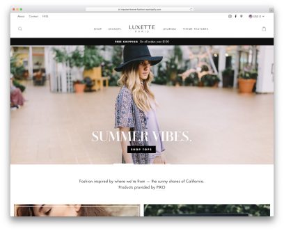 Shopify Parallax Theme