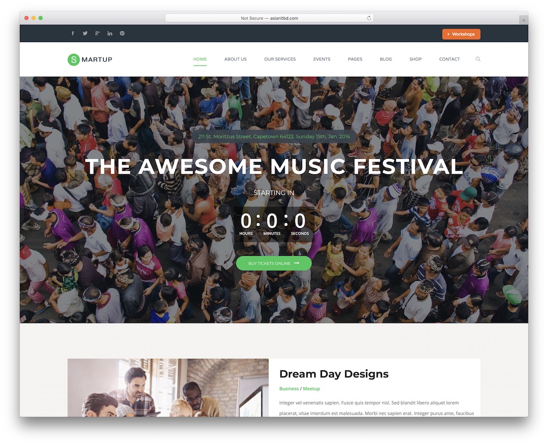 smart up event planner wordpress theme