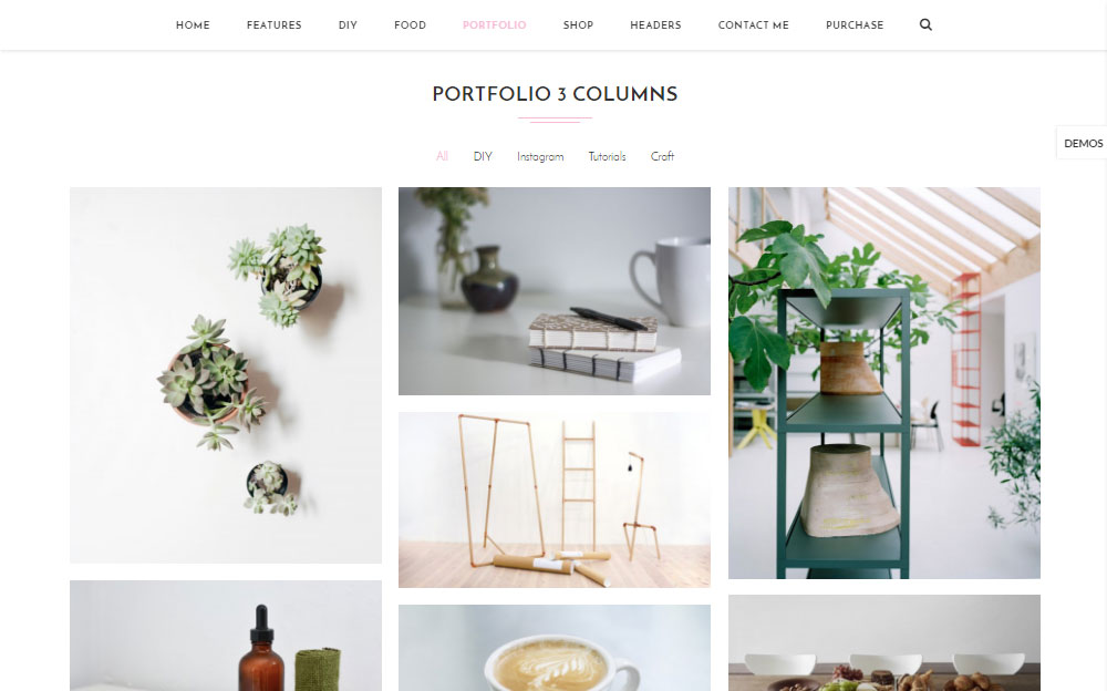 Soledad Theme Review Portfolio 3 Columns