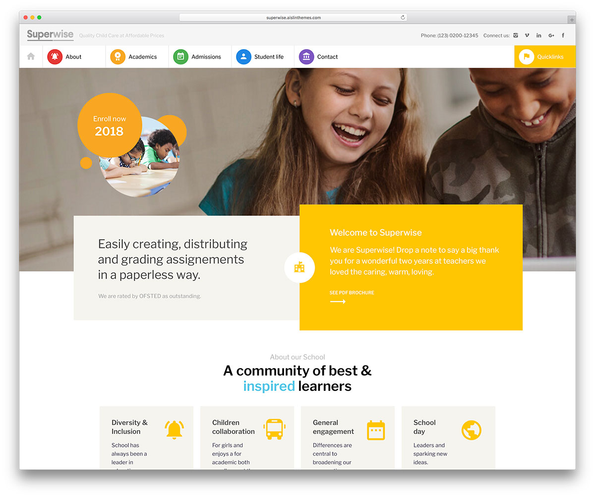 superwise - children education wp theme